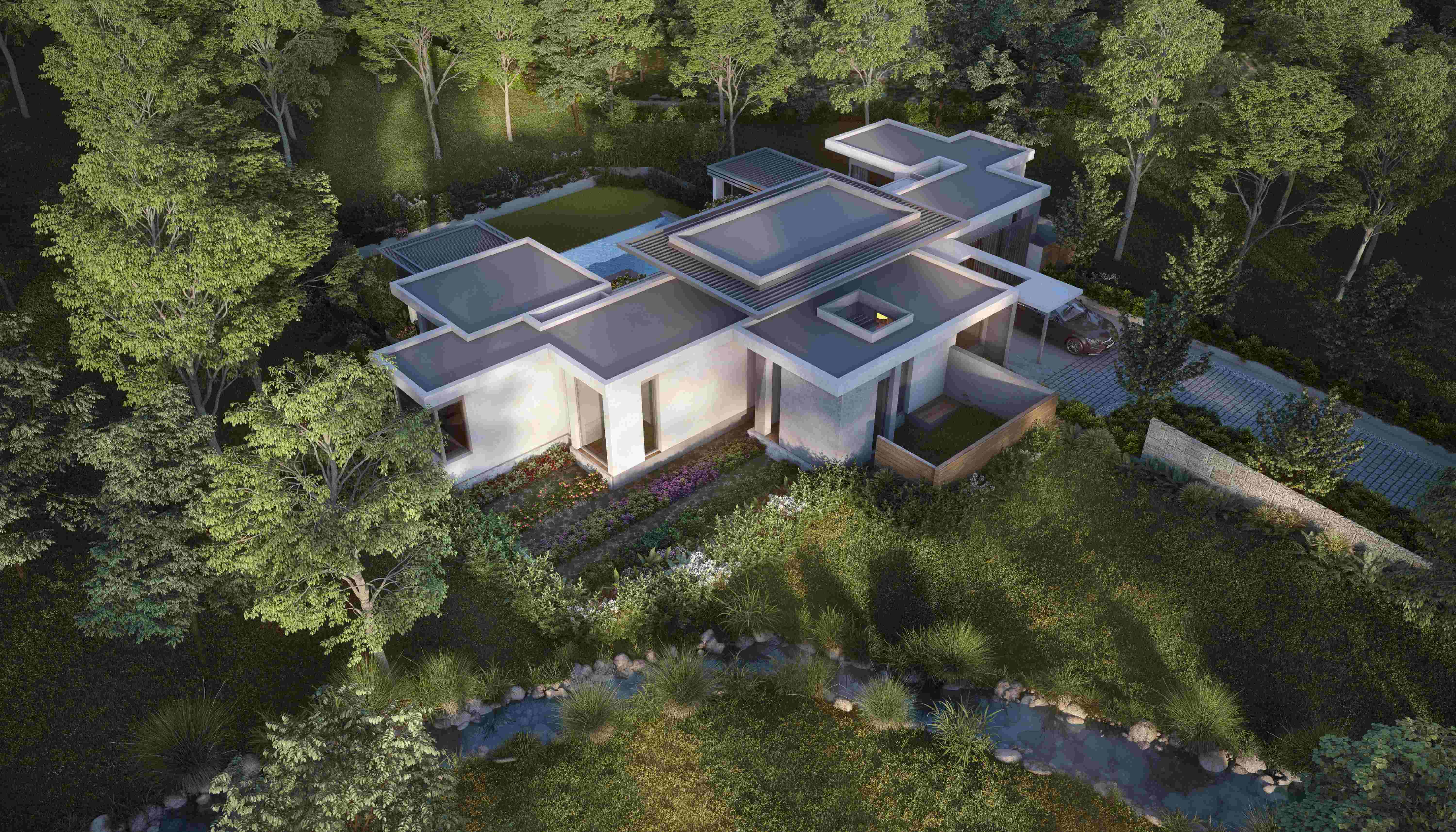 Modern villa exterior